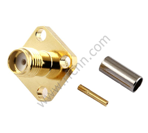 Flange quadrado mulkhead fêmea de SMA para o conector RG174 RF